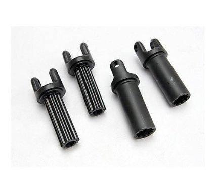Black plastic model kit connectors for hobby assembly