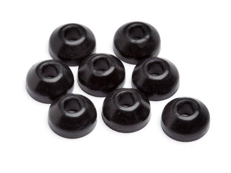 Black rubber feet for model kits and hobby projects, non-slip grip, 8-pack