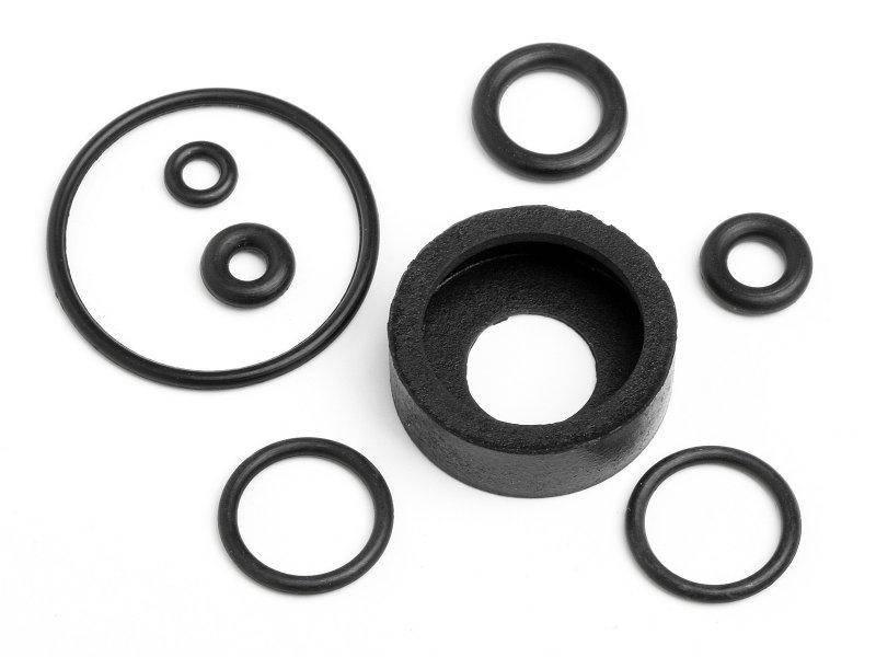 Black rubber O-rings and gasket seal kit for model engines or RC hobbies