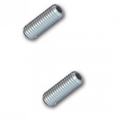 Two silver metal threaded rods for model kits and hobby projects