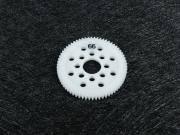 White plastic gear with 66 teeth for model kits and hobby projects