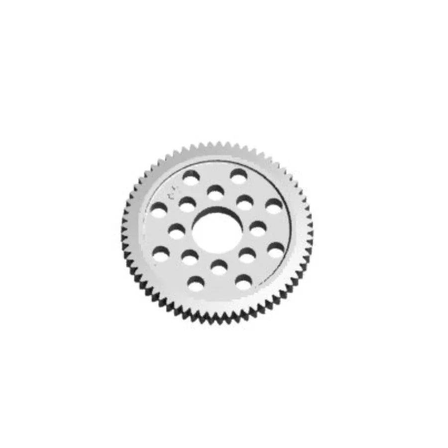 Metal spur gear with toothed edge and center holes for RC model kits