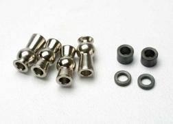 Metal ball joints and rubber bushings for model kits and RC cars