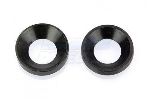 Black rubber grommets for model kits or hobby projects, precision-fit components