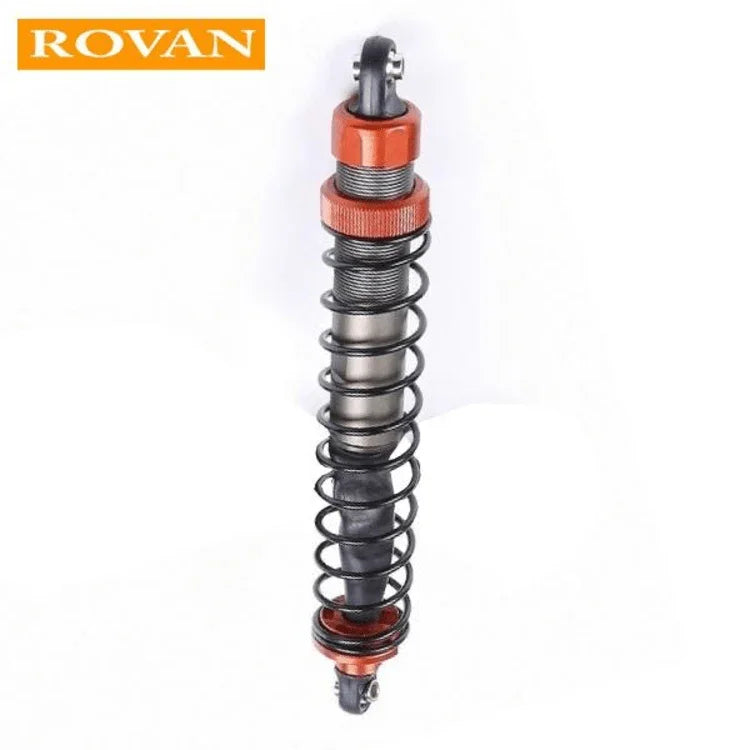 ROVAN RC car shock absorber with red caps and black coil spring for off-road models