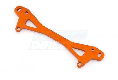Orange aluminum RC car chassis brace for hobby model kits