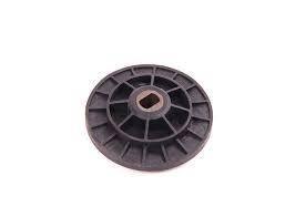 Black plastic pulley wheel for model kits and hobby projects
