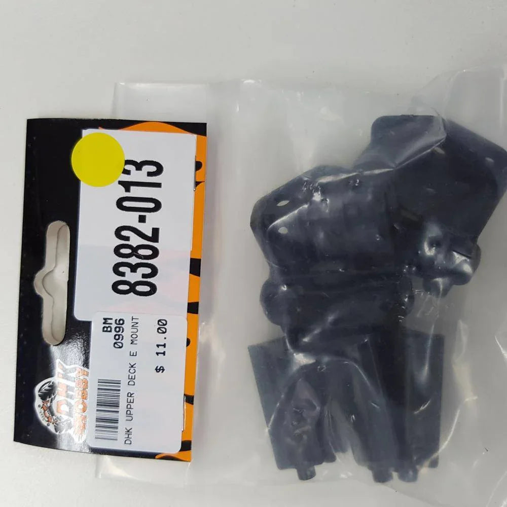 DHK Upper Deck E Mount model kit part, black plastic pieces in clear bag with product label