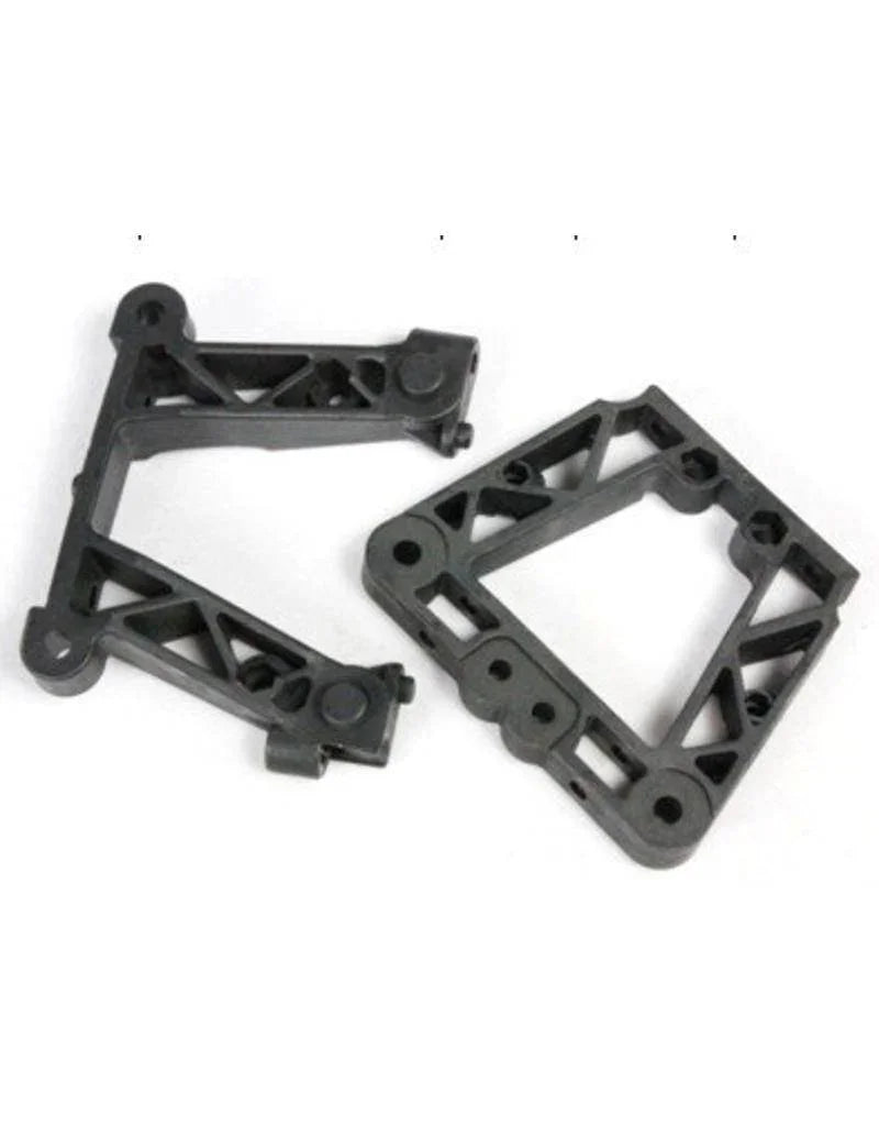 Black plastic RC car chassis parts for model kit assembly
