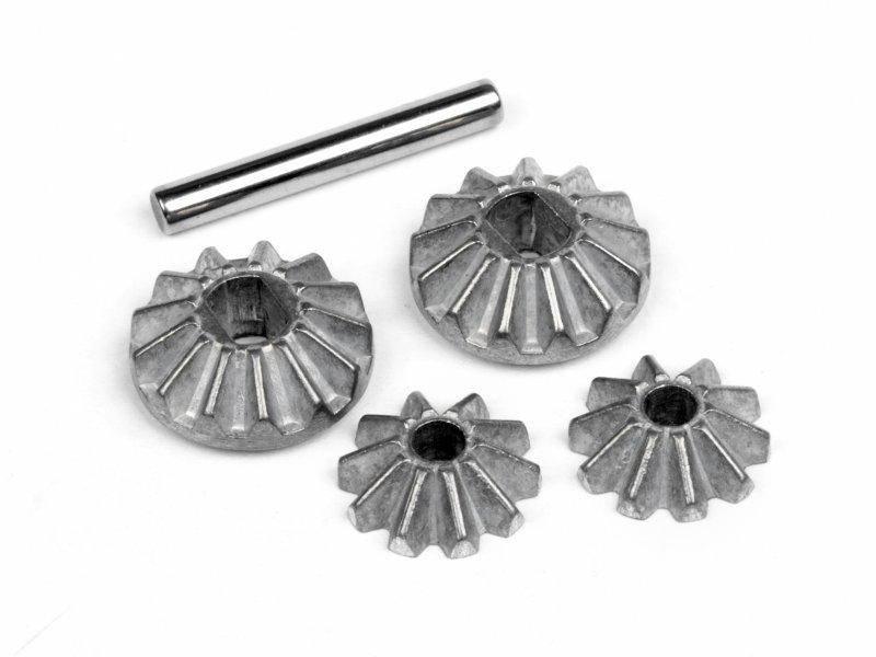Metal bevel gears and shaft for model kits and mechanical projects