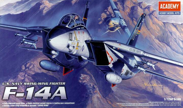 ACADEMY 1/72 F-14A TOMCAT PLASTIC MODEL KIT - Aussie Hobbies