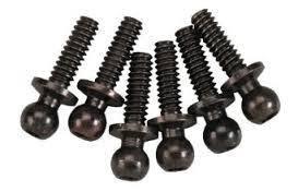 Black metal ball head screws for model kits and hobby projects