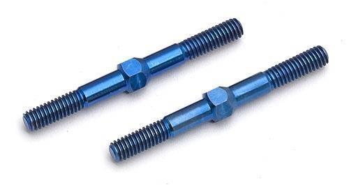 Blue anodized RC car axle shafts with threaded ends for model kits and hobby builds