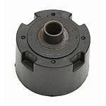 Black plastic model kit gear component for hobby assembly projects