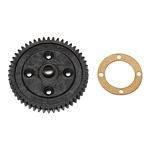 Black spur gear and brass washer for RC car models, hobby parts for assembly and repair