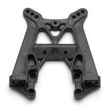 Black RC car chassis frame for model building hobbyists, compatible with 1/10 scale kits