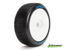 Viper RC car tire with textured tread and white rim, ideal for hobby racing models