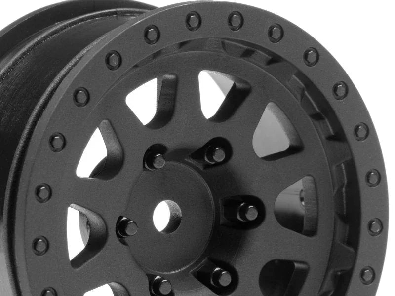 HPI CR-10 1.9 black RC crawler wheels 2pcs part 116840.
