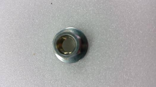 Metal flanged nut for model kits and hobby projects, precision hardware component