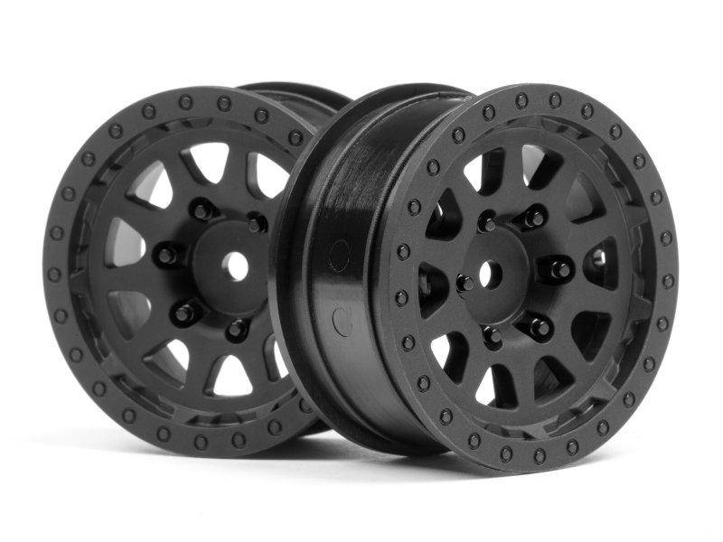 116840 - CR-10 WHEEL 1.9in (BLACK/2PCS) - Aussie Hobbies