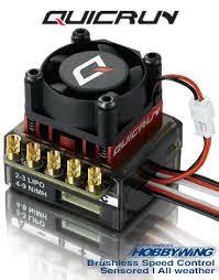 Quicrun brushless speed controller for RC cars, 2-3S LiPo, all-weather sensor support