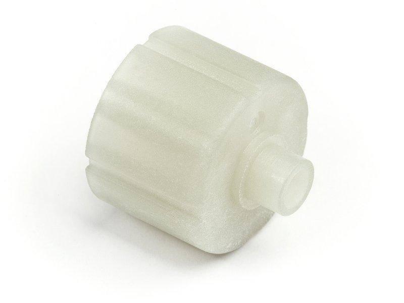 White plastic model kit engine part for hobby assembly
