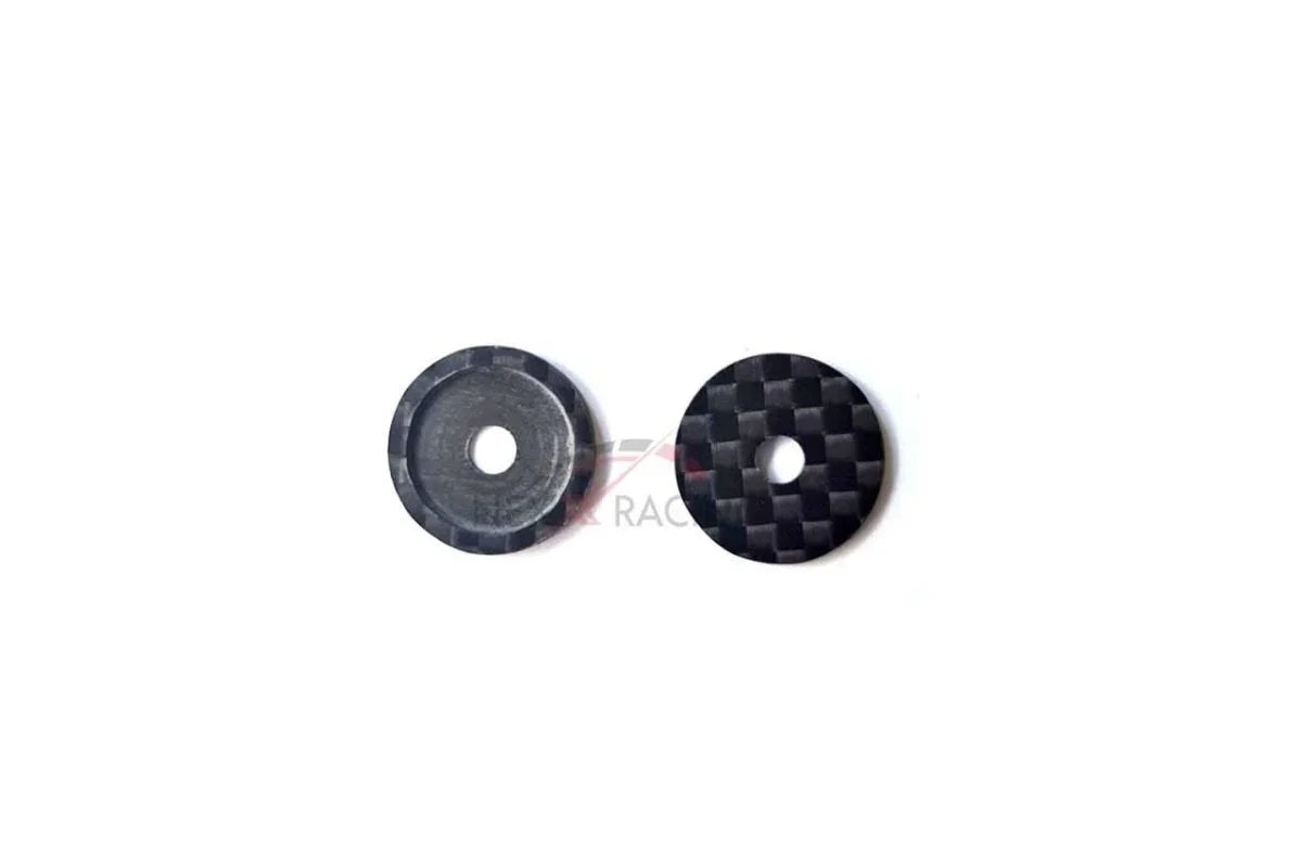 Carbon fiber washers with checkered pattern for RC models and hobby projects