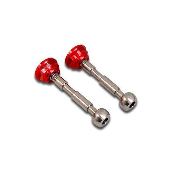 Red anodized aluminum turnbuckles for RC model assembly, precision hardware for hobbyists