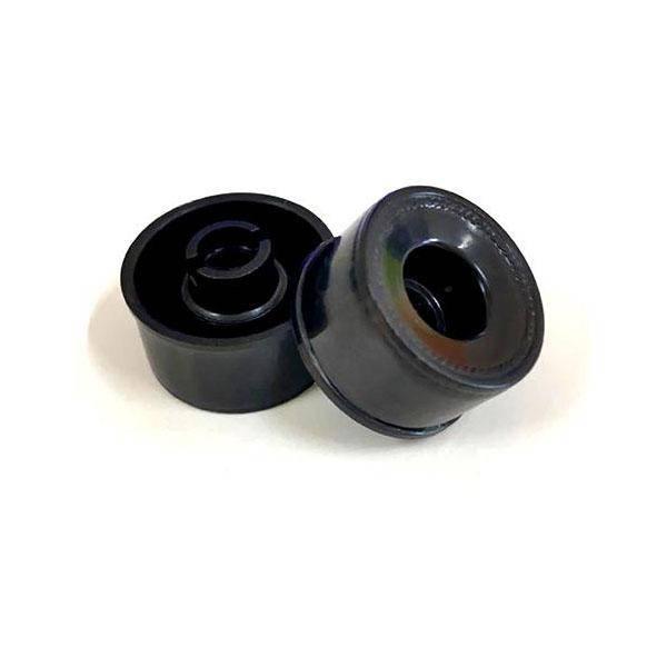 Black rubber bushings for model kits or RC cars, durable and precise fit