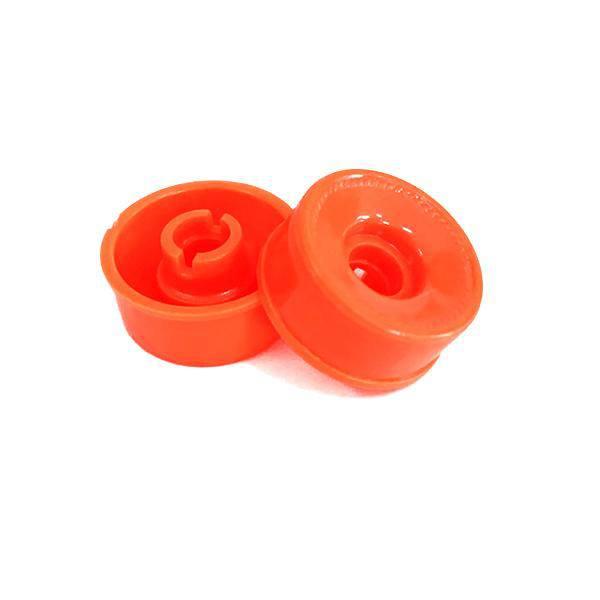 Bright orange skateboard wheels for smooth rides and tricks