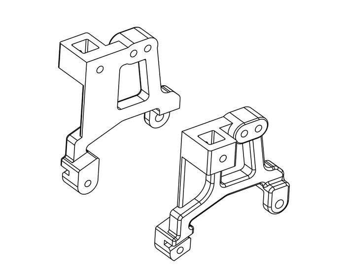 Model kit suspension parts diagram for RC car assembly