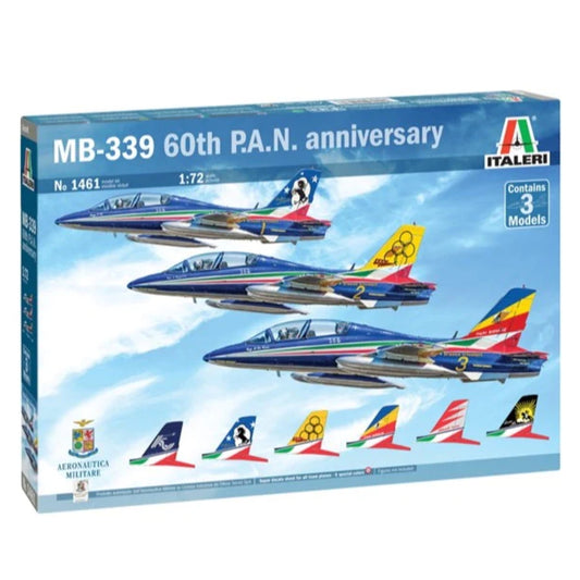 Italeri 1461S 1/72 Macchi MB 339 (3 Kits Included) P.A.N. 60th Anniversary Special Livery
