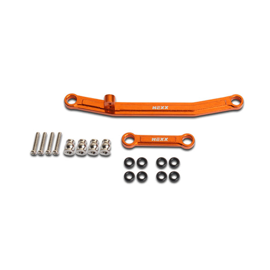 NX-236-O NexxRacing CNC Aluminium Steering Link Set for 1/24 RC Crawler Axial SCX24 Front Axle