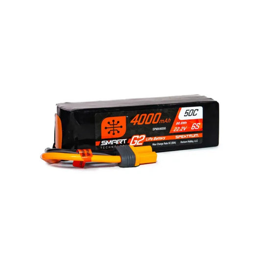 Spektrum 4000mAh 6S 22.2V 50c Smart G2 LiPo Battery with IC5 Connector