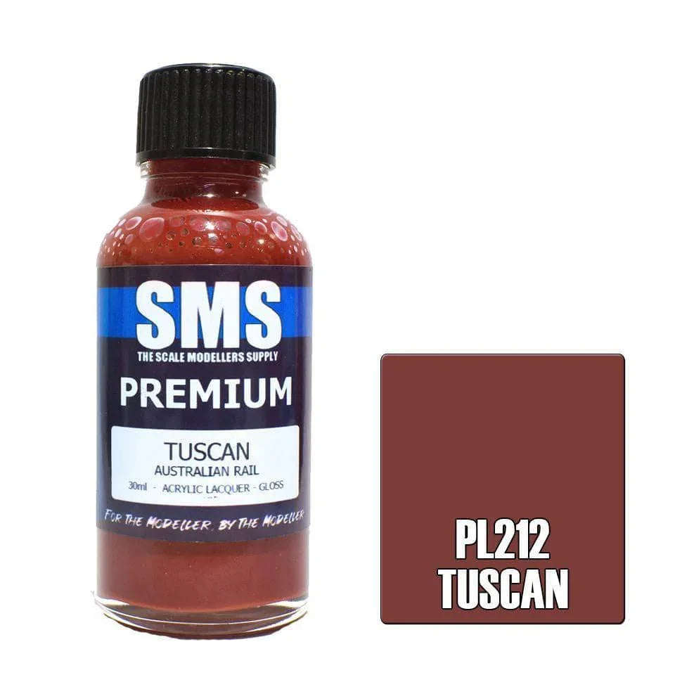 SMS Premium Tuscan 30ml (PL212) – acrylic lacquer model paint with smooth coverage.