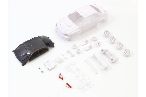 Impreza WRC 2002 White Body Set w/Wheel MZN200 - Aussie Hobbies
