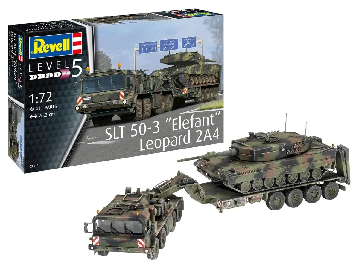 Revell SLT 50-3 "Elefant" & Leopard 2A4 1:72 Plastic Model Kit