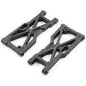 Black RC car suspension arms for model kits, compatible with 1/10 scale off-road crawlers