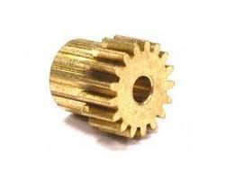 Brass gear for model kits and hobby projects, precision-crafted with toothed edges and central hole