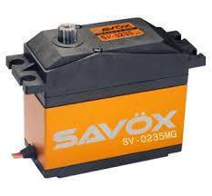 Savox SV-0235MG digital servo for RC models, orange and black, high-torque hobby component