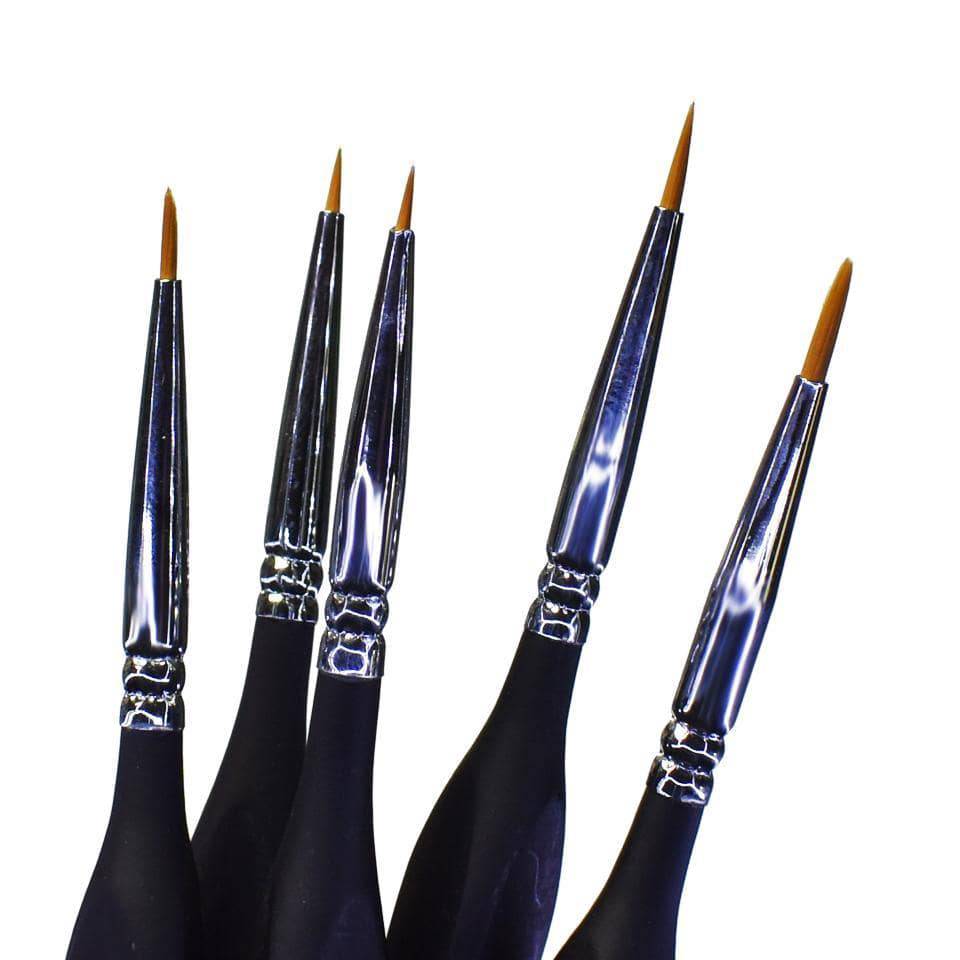 Brush Set (Synthetic) 5pc - Aussie Hobbies 