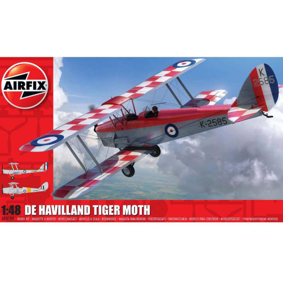 AirFix DE Havilland DH82A Tiger Moth 1:48 Plastic Model Kit - Aussie Hobbies