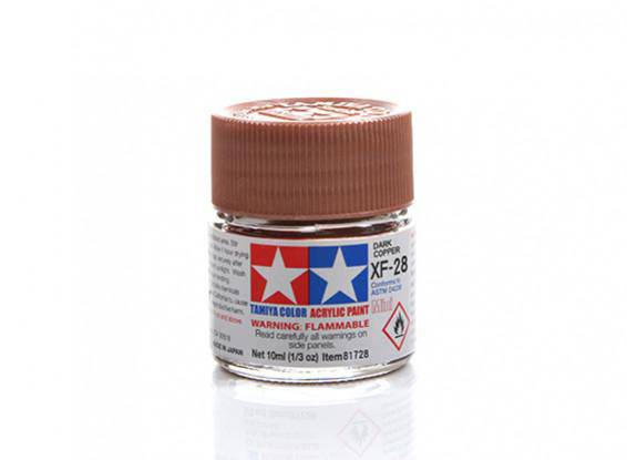 Tamiya - Mini Acrylic Dark Copper XF-28 - Aussie Hobbies