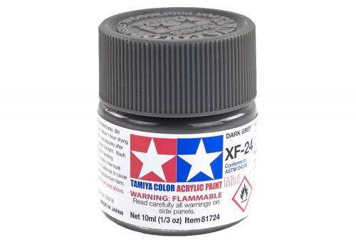 Tamiya - Mini Acrylic Dark Grey XF-24 - Aussie Hobbies