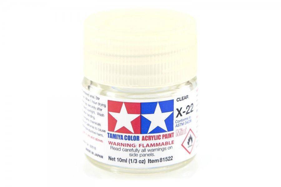 Tamiya X-22 Clear Acrylic Paint 10ml for model kits and hobbies