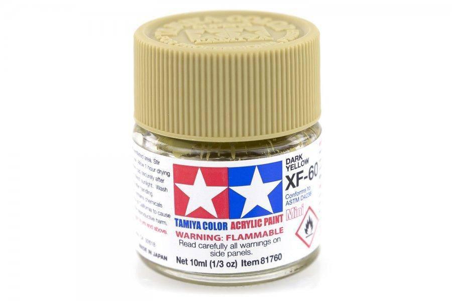 Tamiya XF-60 Dark Yellow Acrylic Paint Mini 10ml for model kits and hobbies