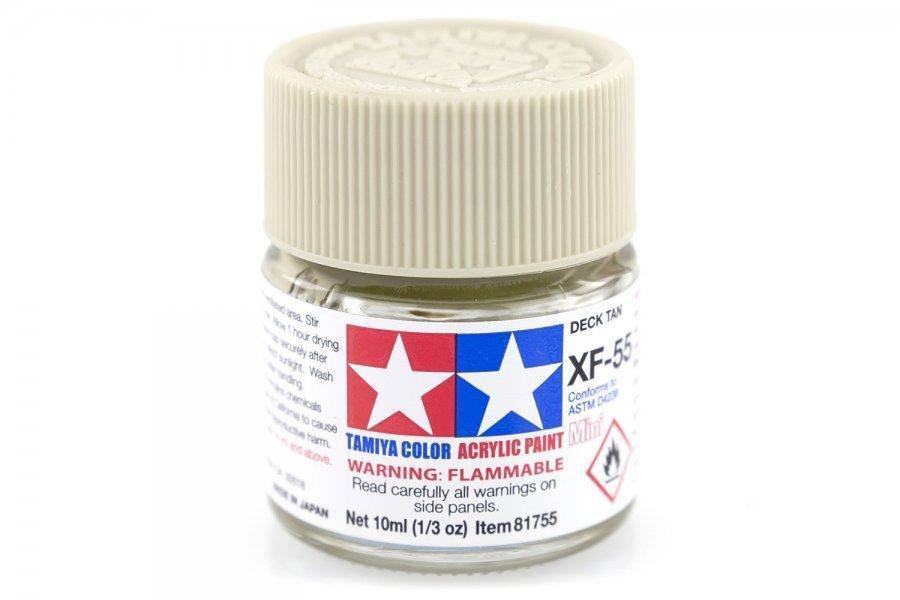 Tamiya - Mini Acrylic Deck Tan Flat XF-55