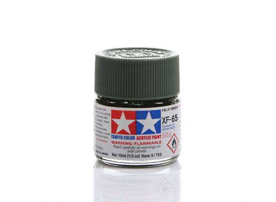 Tamiya XF-65 Field Grey Acrylic Paint for model kits, 10ml bottle, hobby supplies