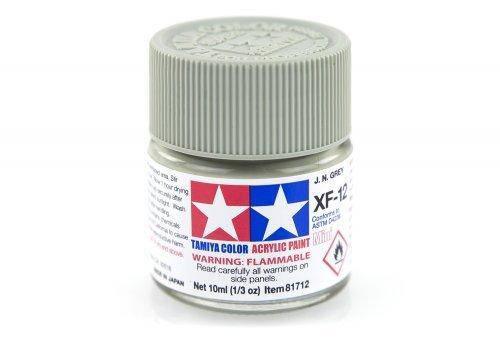 Tamiya XF-12 Grey Acrylic Paint 10ml for model kits and hobby projects
