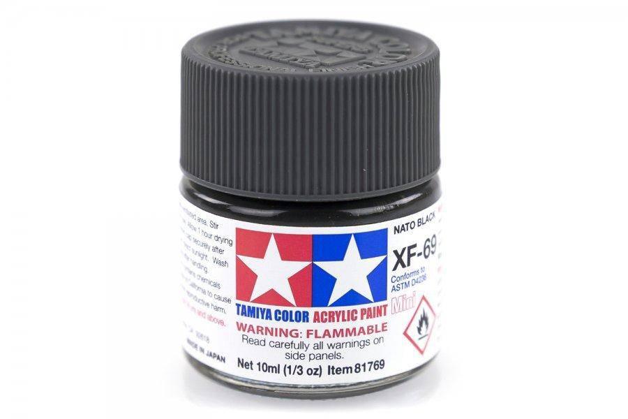 Tamiya - Mini Acrylic Nato Black XF-69